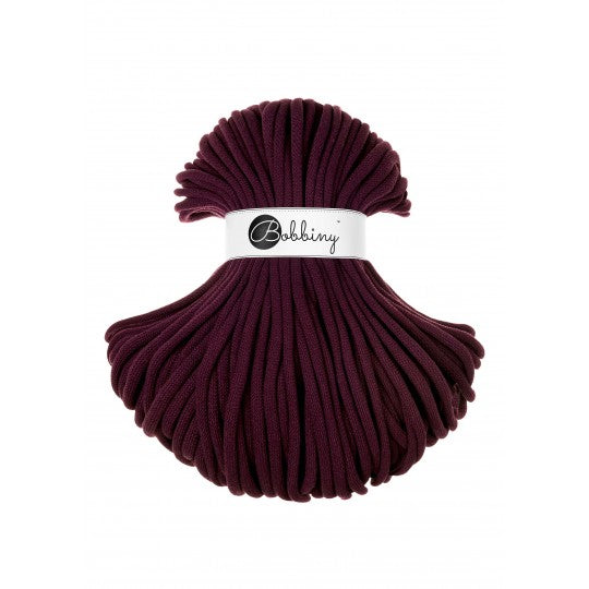 Bobbiny Burgundy 9mm Braided Cord 100m
